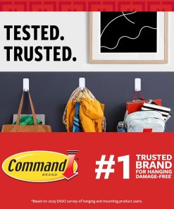 Alternative view of Command Medium Clear Wire Toggle Hooks. 6 Wall Hook and 8 Strips. Damage-Free Hanging with Adhesive. Great for Hanging. Organization. and Storage. Holds up to 2 lb